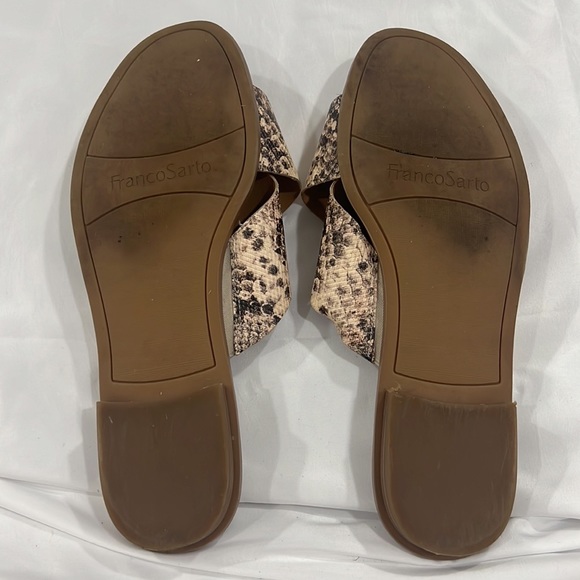 Franco Sarto cross band snake skin sandal - Picture 2 of 4